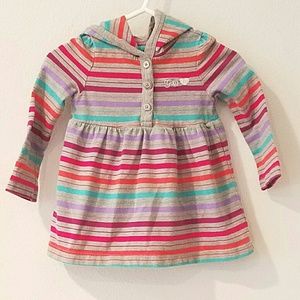 BABY GAP Hooded Striped Top sz 12-18 mo